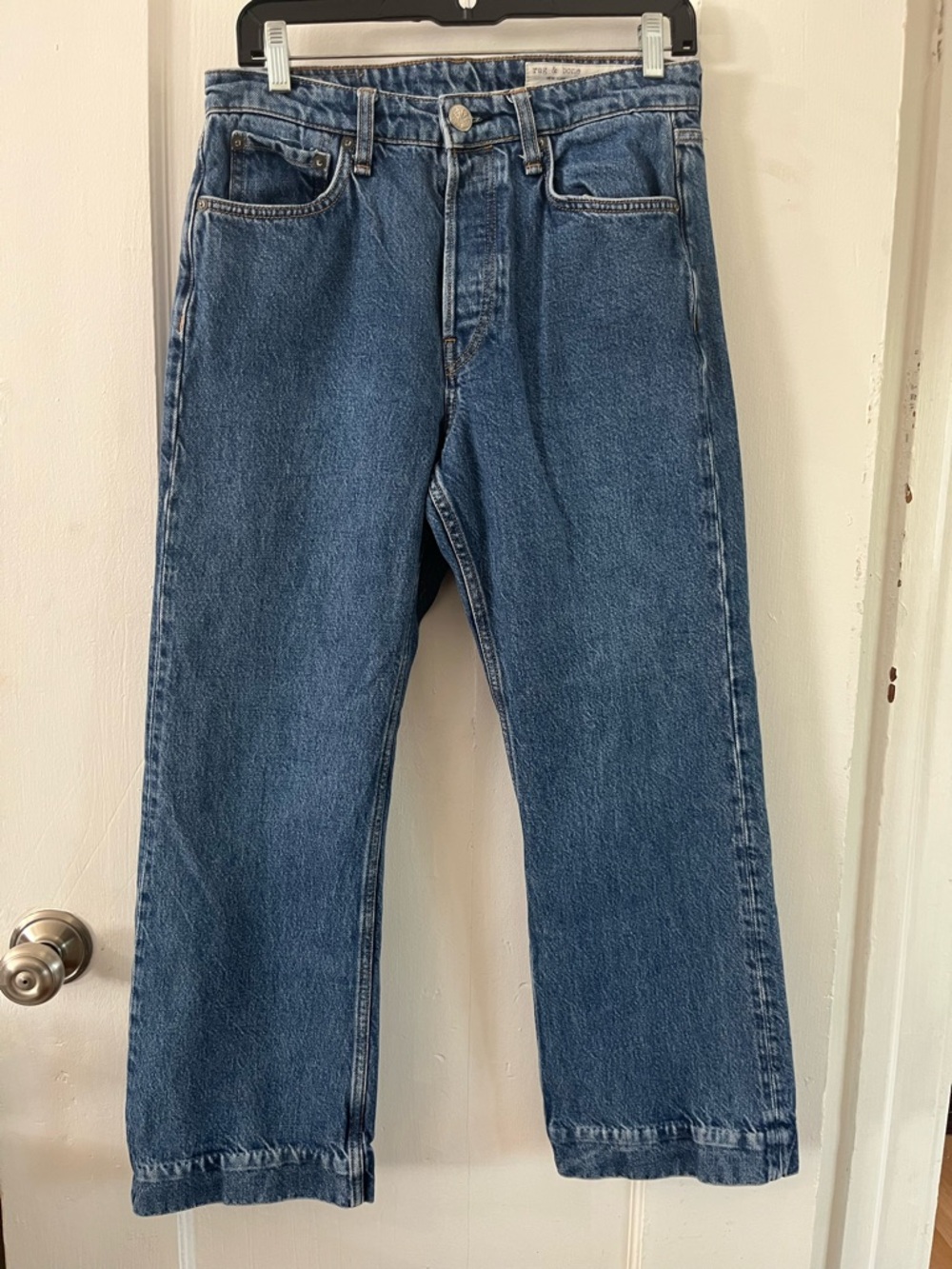 Rag & Bone Maya High Rise Crop Flare Jean Size 28 Rye Harbor Wash - Picture 3 of 15